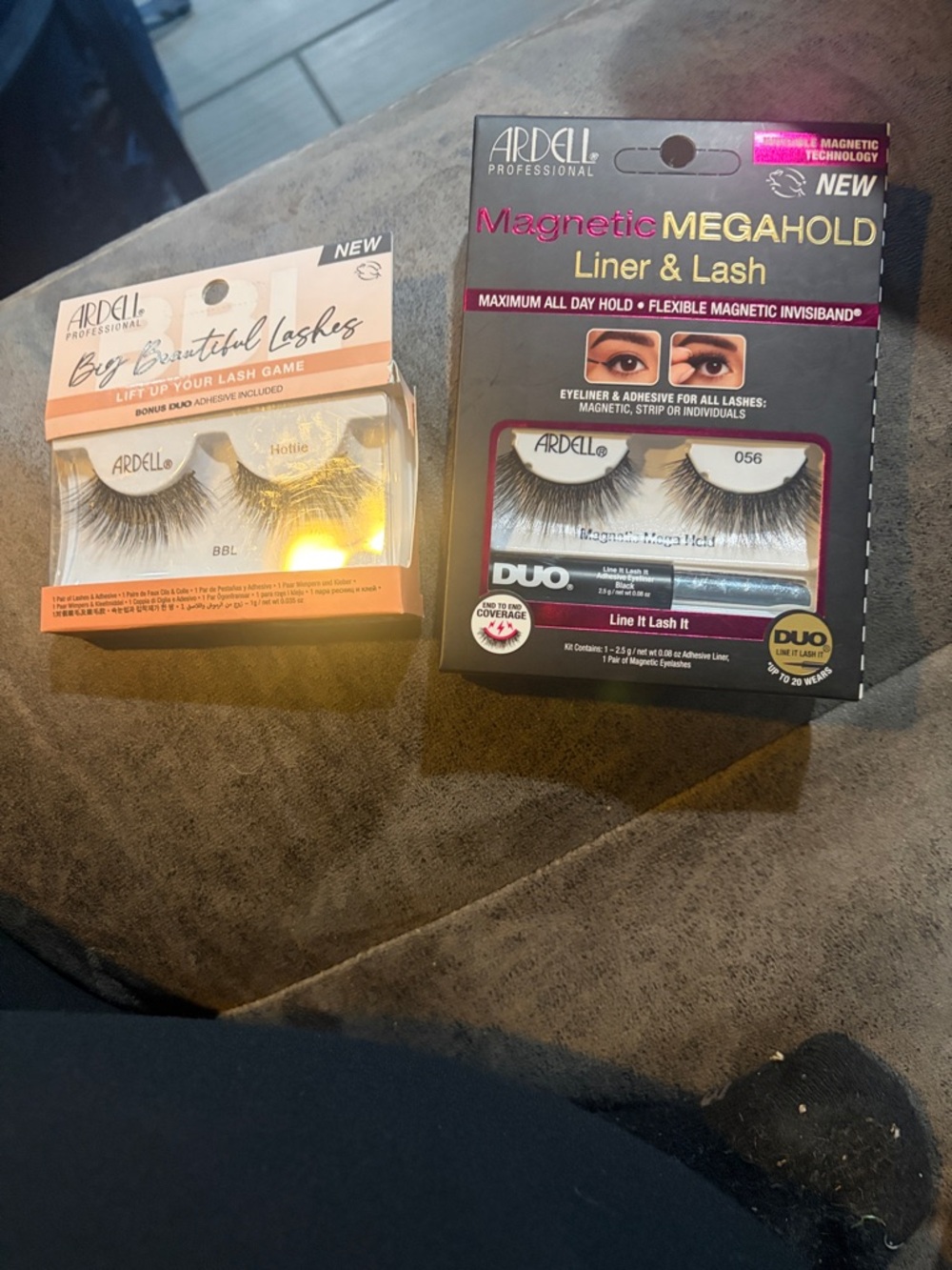 Ardell Magnetic MegaHold Black Liner & Lash Set and Big Beautiful Lashes.